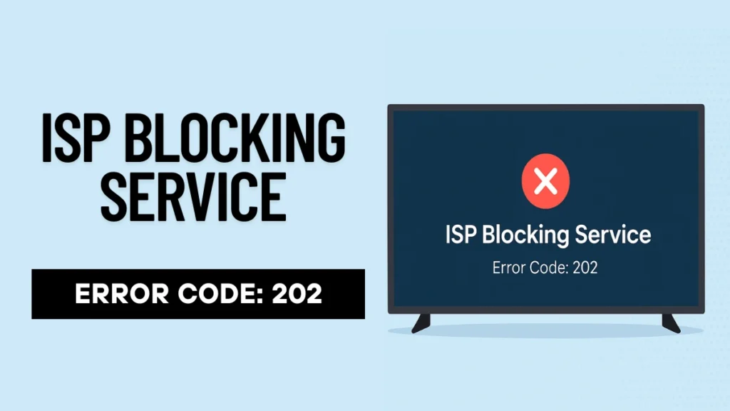 How to Fix Samsung TV Error Code 202 (ISP Blocking Service)