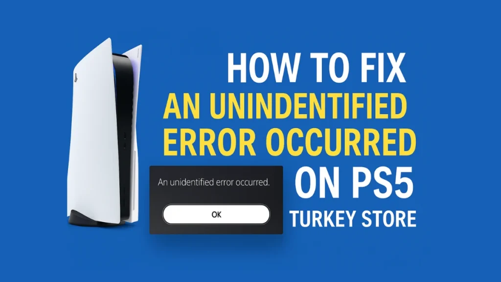 How to Fix “An Unidentified Error Occurred” on PS5 (Turkey Store Guide)