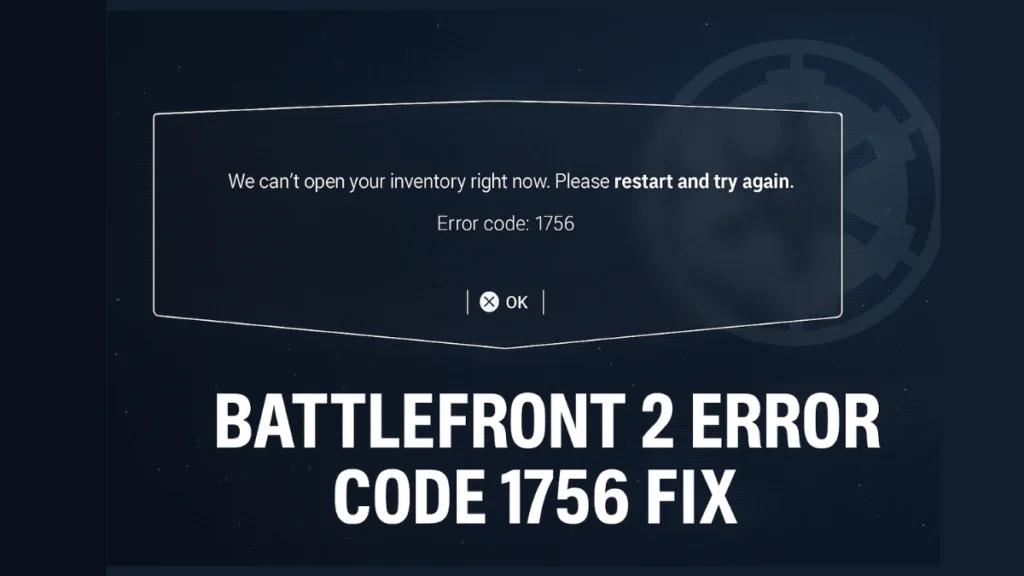 Battlefront 2 Error Code 1756: How to Fix It and Restore Your Inventory