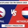 Nepal vs Netherlands Fantasy Prediction: Playing XI, Pitch Report, and Dream11 Tips for Scotland T20I Tri-Series