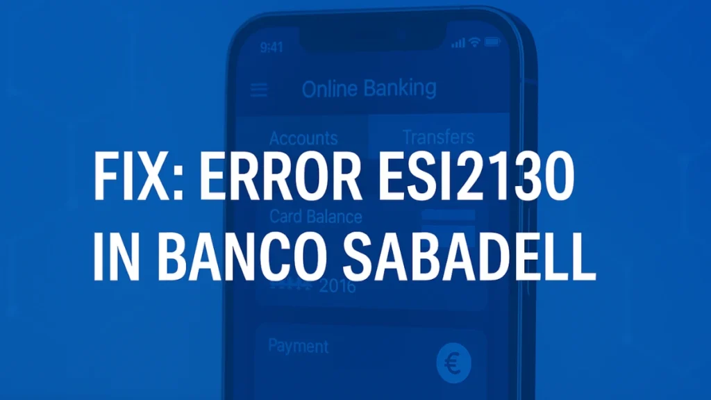 How to Fix Error ESI2130 in Banco Sabadell Bizum Activation
