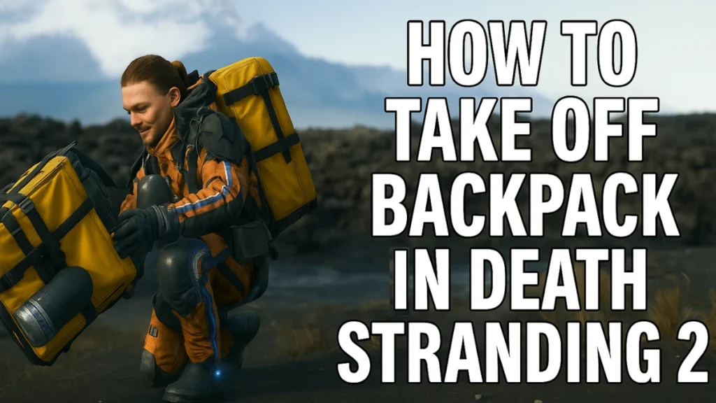 How to Take Off Backpack in Death Stranding 2 and Use It Smartly