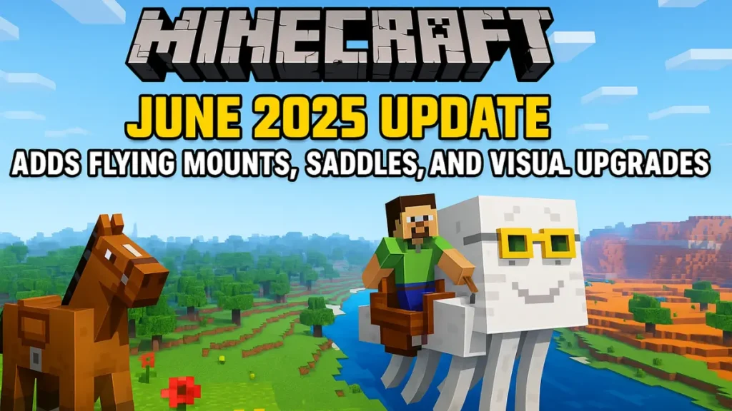 Minecraft June 2025 Update Adds Flying Mounts, Saddles, and Visual Upgrades