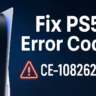 PS5 Error Code CE-108262-9