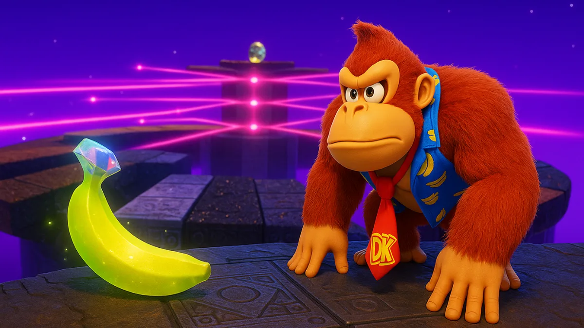 Spinning Laser Zone Donkey Kong Bananza Guide: All Banandium Gem Locations