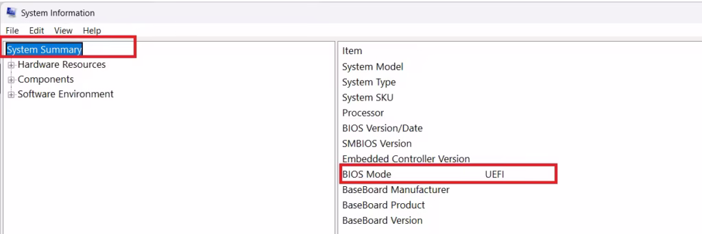 How to check BIOS Mode