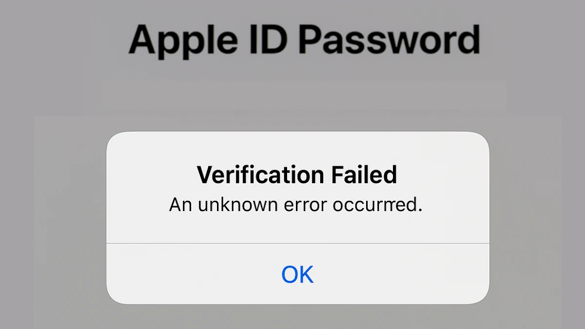 How to Fix Verification Failed: Unknown Error Occurred Apple ID