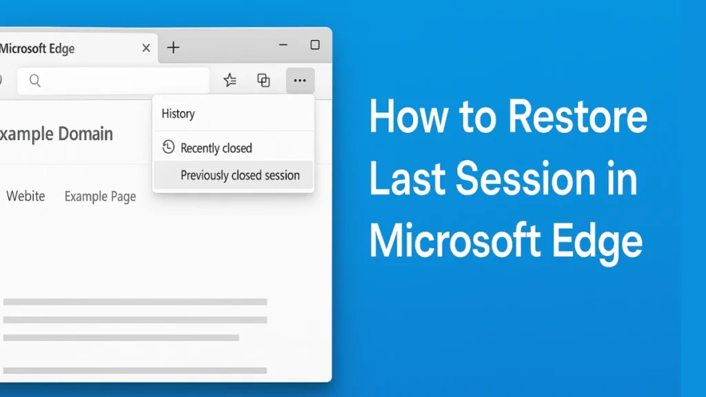 How to Restore Last Session in Microsoft Edge (Tabs & Full Windows Guide)
