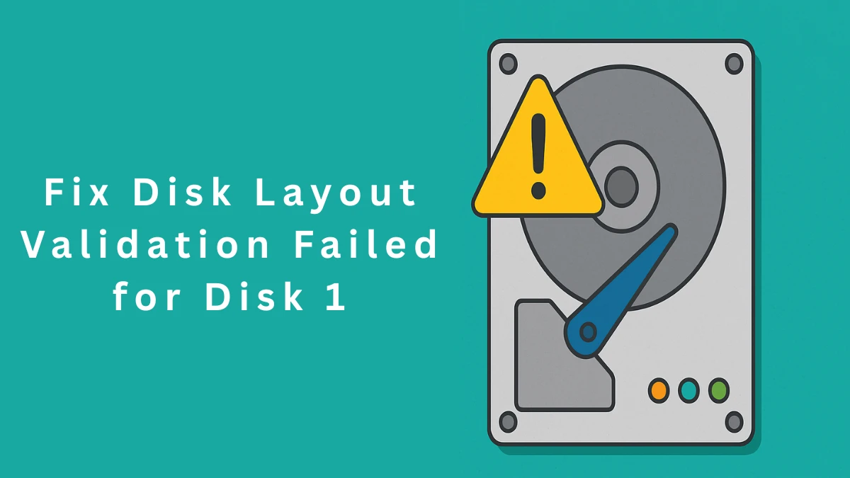 How to Fix Disk Layout Validation Failed for Disk 1 in Windows