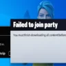 How to Fix Fortnite Error Code 93 (Unable to Join Party Issue Guide)