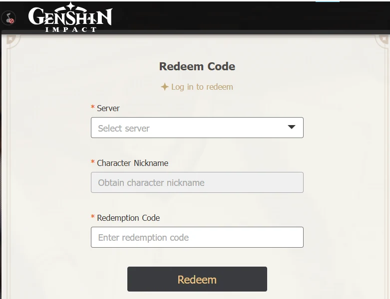 Genshin Impact 6.0 Livestream Codes