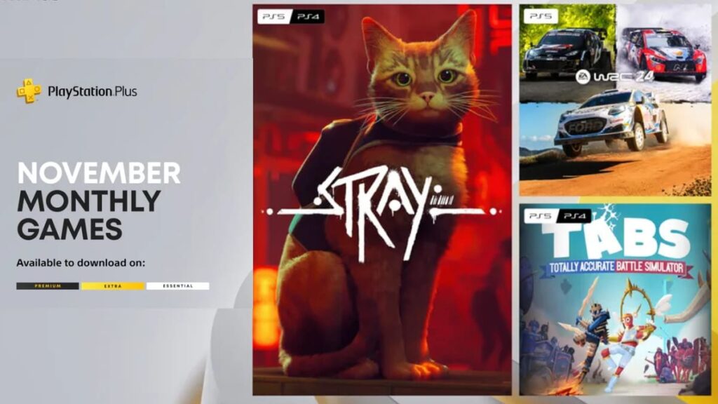Free PS Plus Games November 2025: Stray, EA Sports WRC 24, and TABS Now Available