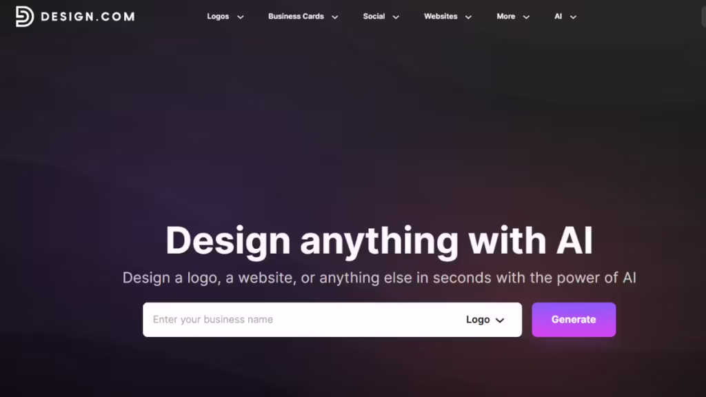 Design.com – Best for All-in-One AI Branding and Logo Creation