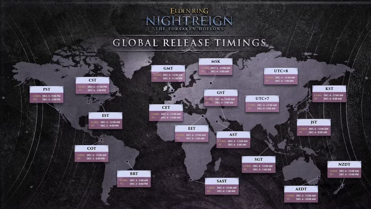 Elden Ring Nightreign The Forsaken Hollows Release Time Guide
