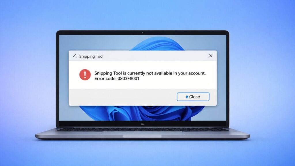 How to Fix Snipping Tool Error 0x803F8001 on Windows 11 (Store License Issue)