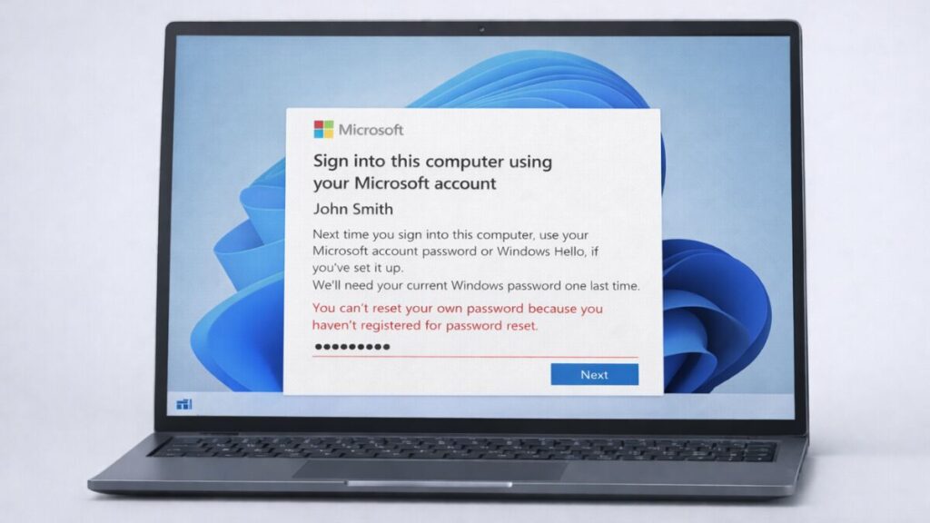 How to Fix Microsoft Password Reset Not Registered Error During Account Setup