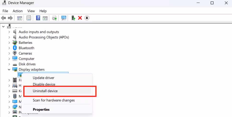 Reinstall Your Graphics Card Driver