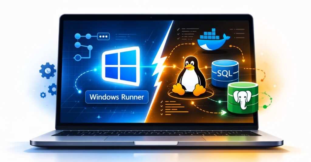 DevOps: Why Windows Runner Can’t Use Linux Database Containers in CI