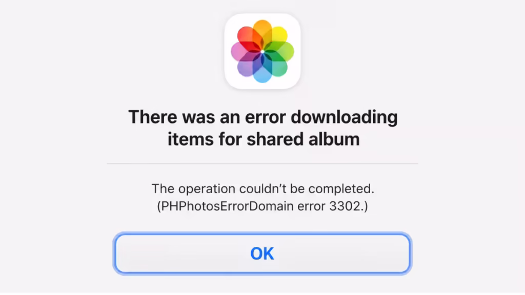 PHPhotosErrorDomain Error 3302