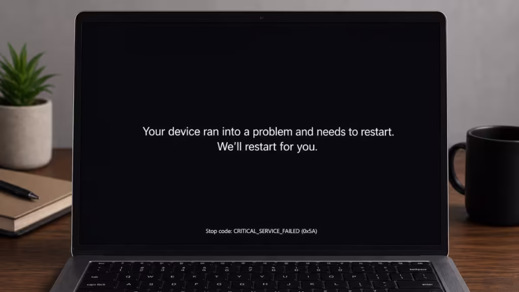 CRITICAL_SERVICE_FAILED Windows 11 fix