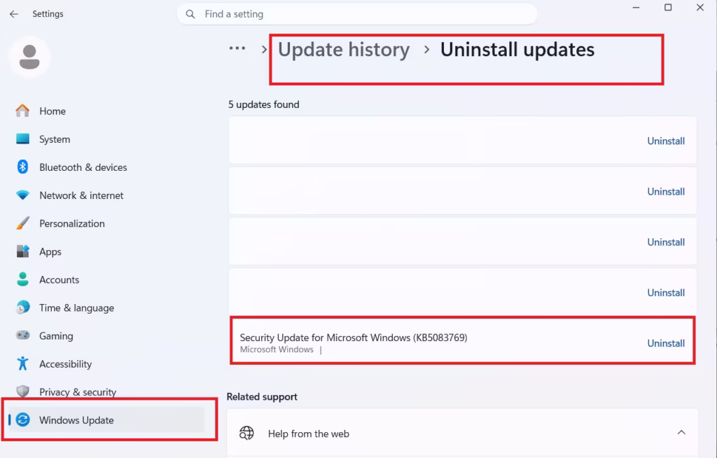 How to Remove KB5083769 If Your PC Still Boots Normally