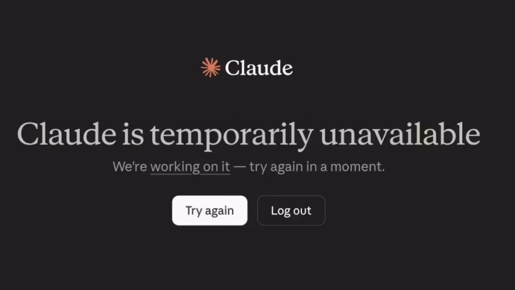 claude temporarily unavailable
