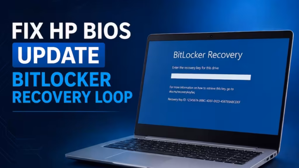HP BIOS update BitLocker recovery loop