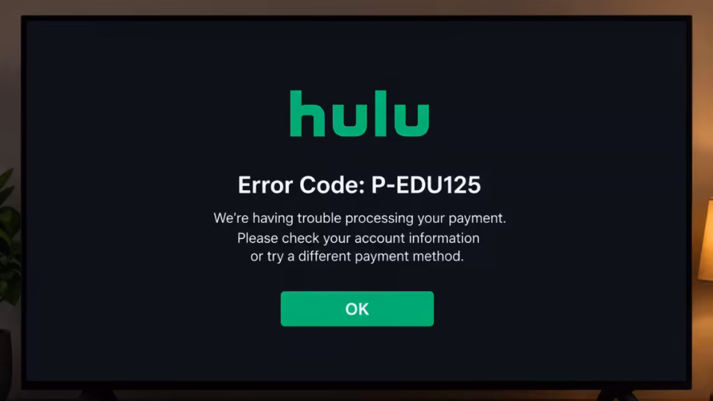 hulu error code p-edu125