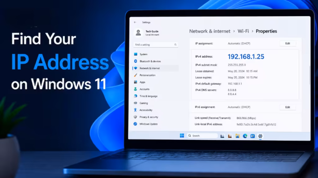 how to find IP address on Windows 11