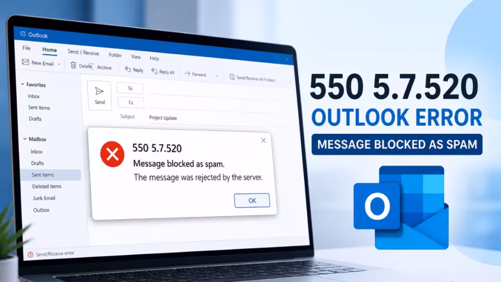 Outlook 550 5.7.520 message blocked
