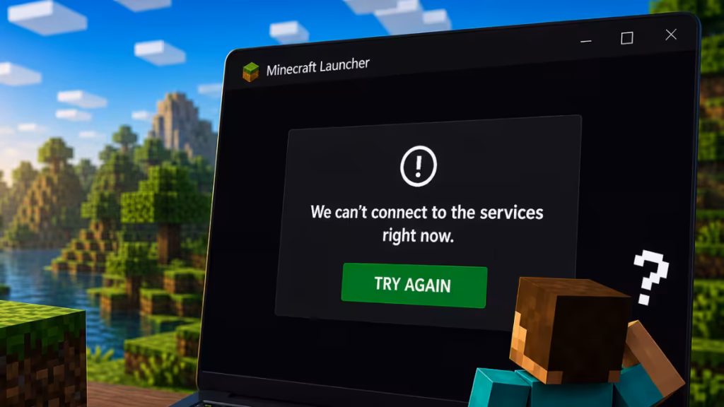Minecraft launcher won't connect to services