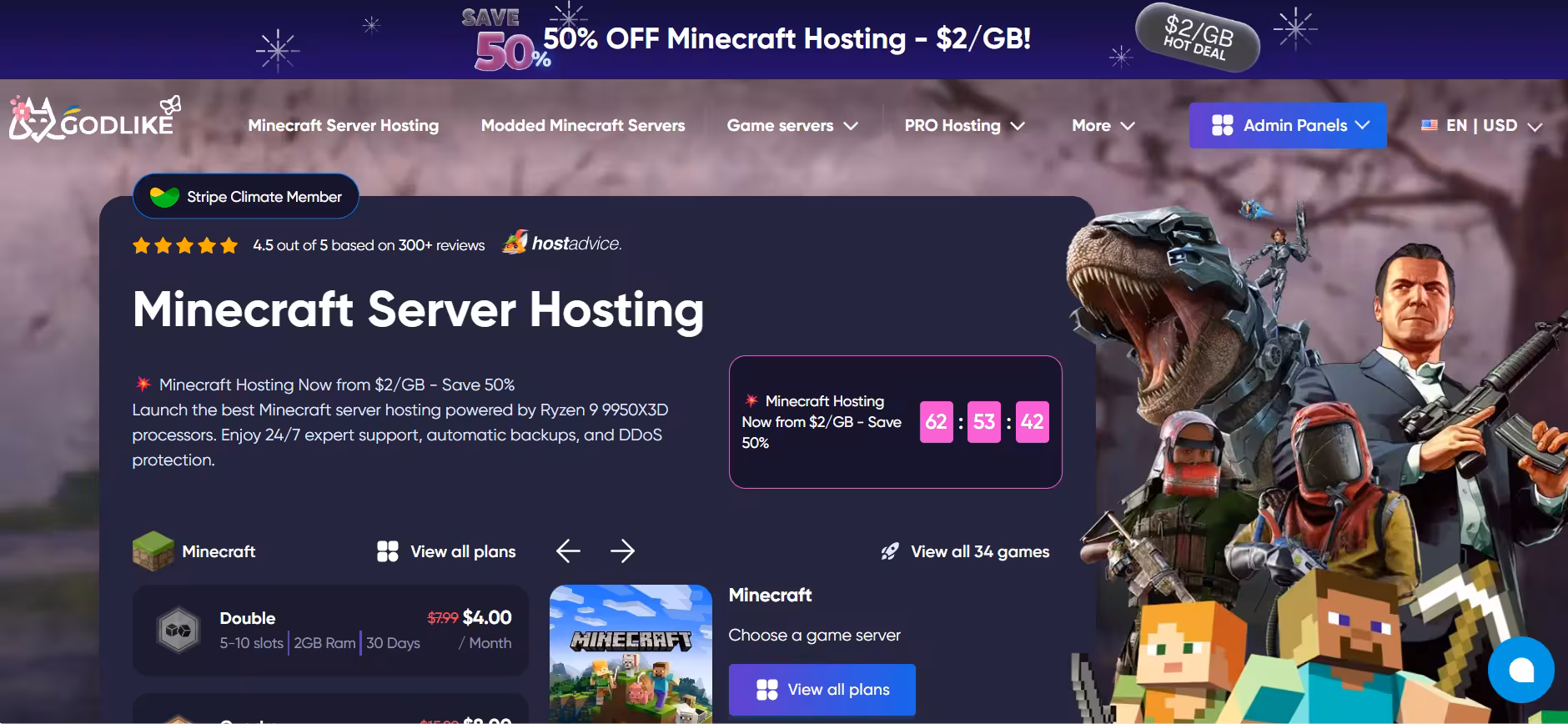 Godlike.host: Best Overall for Modded Minecraft