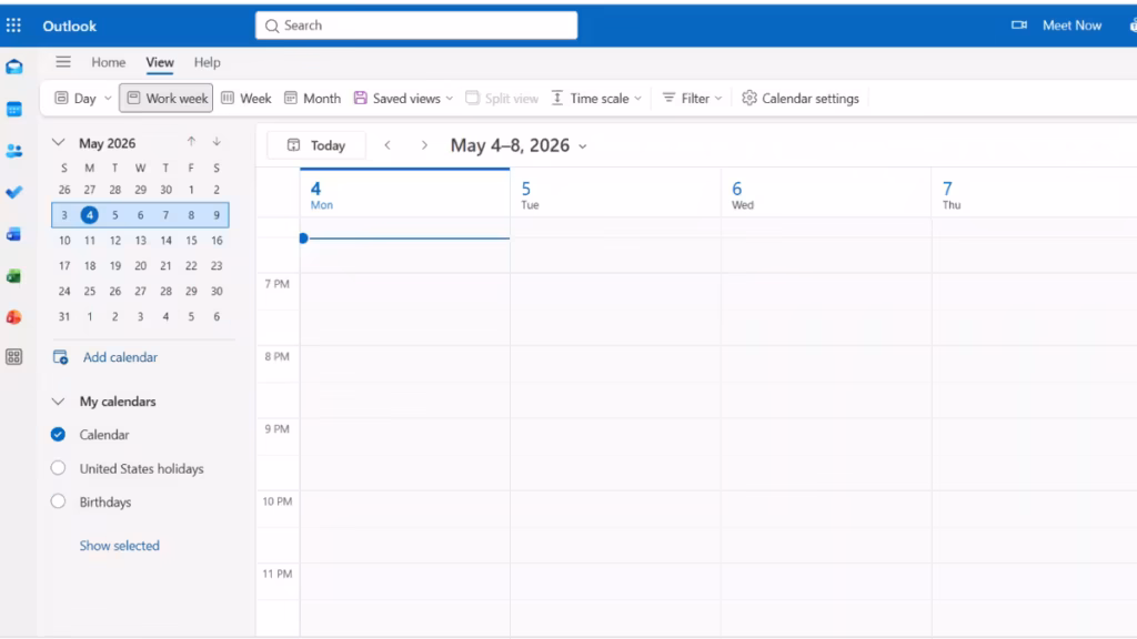 Check and Clear Calendar View Filters