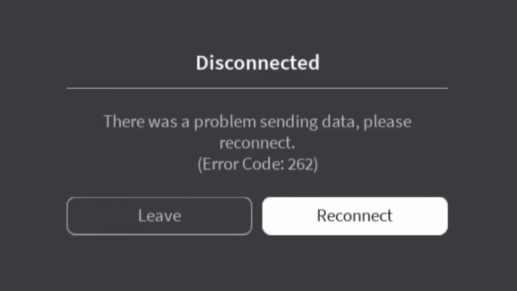 Roblox Error Code 262