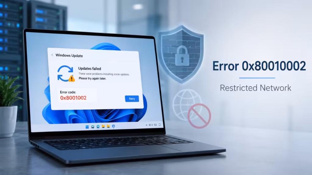 Windows Update Error 0x80010002 in Restricted Network Environments