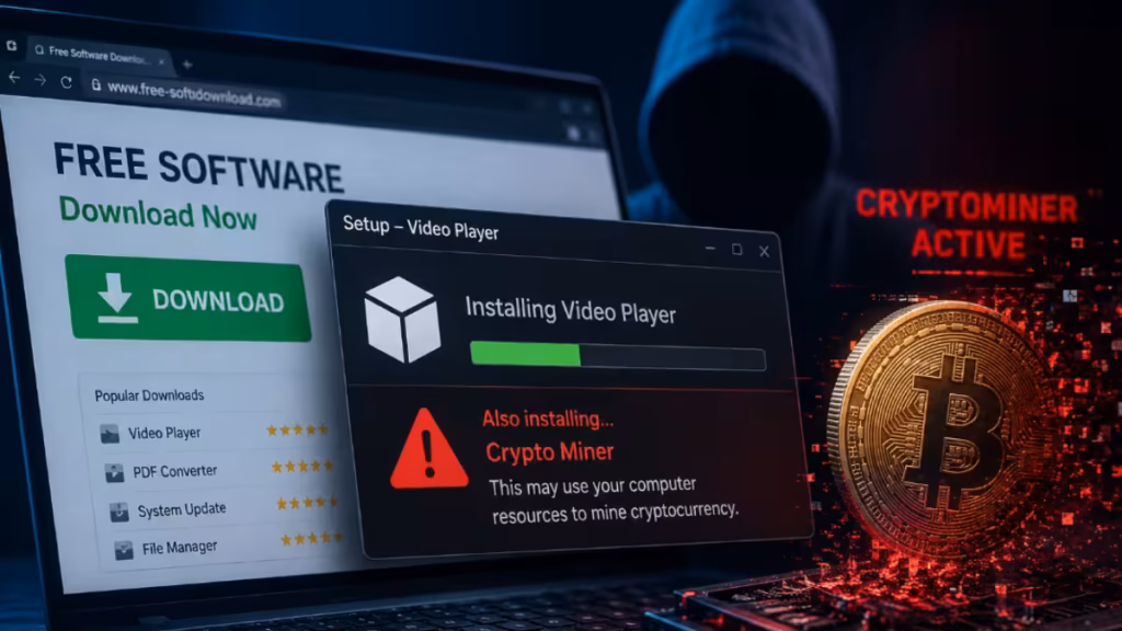 cryptojacking fake software downloads