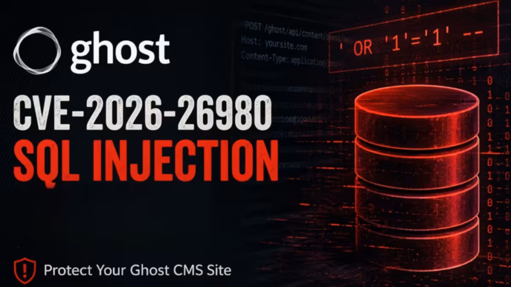 Ghost CMS CVE-2026-26980 SQL Injection Exploited in Large-Scale ClickFix Campaign: What Site Owners Must Do Now