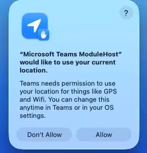 Microsoft Teams Keeps Asking for Location Permission on Mac