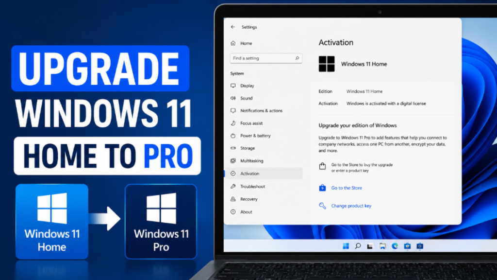 upgrade Windows 11 Home to Pro