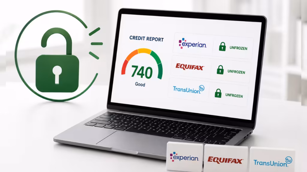 how to unfreeze your credit