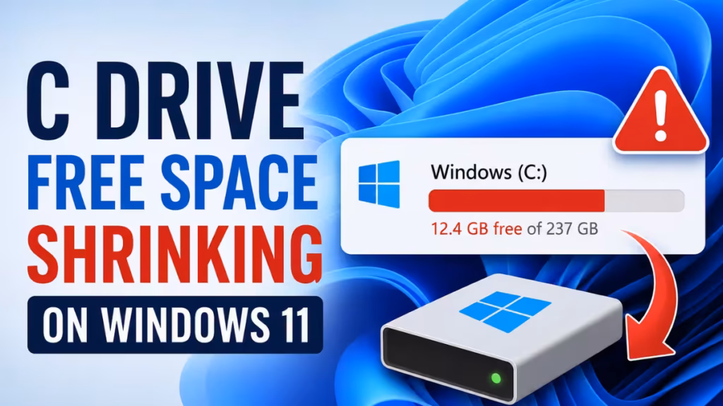 C drive space shrinking Windows 11