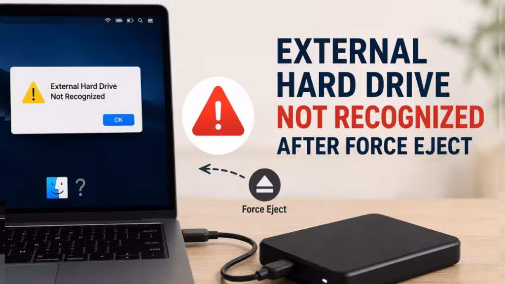External Hard Drive Not Recognized After Force Eject