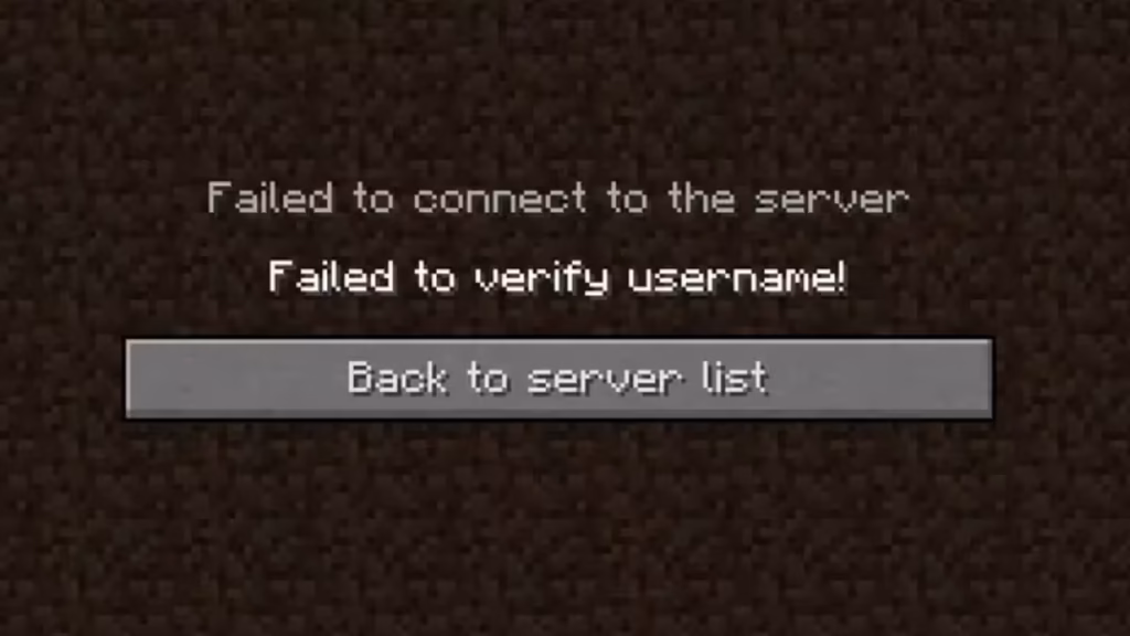 How to Fix Failed to Verify Username Error in Minecraft