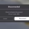 Roblox Error Code 285