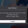 Roblox Error Code 541