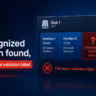 Unrecognized partition found, index 1 disk layout validation failed [Fixed]