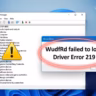 WudfRd Failed to Load