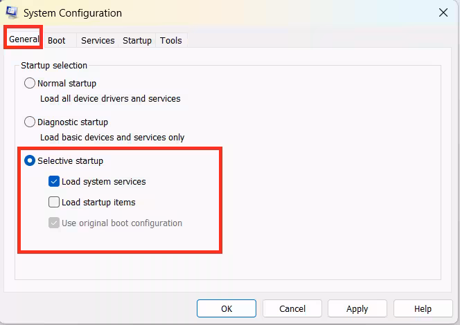 Configure Clean Boot