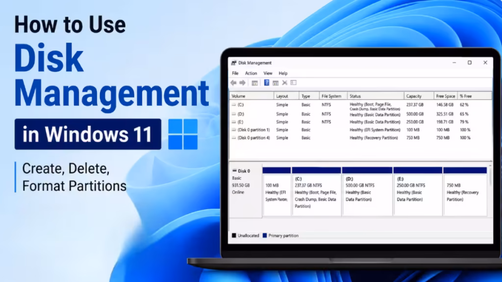 how to use disk management in windows 11