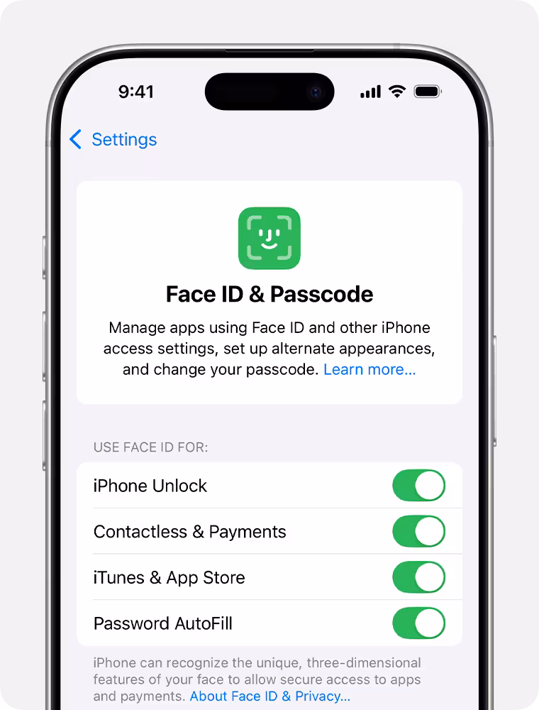 Check Your Face ID Settings